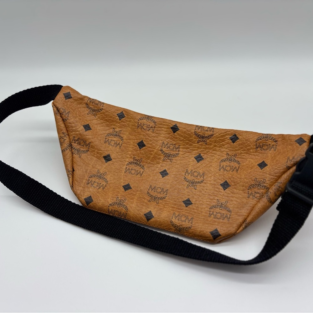 MCM Brown Belt Bag with Iconic Monogram and Adjustable Strap - Picture 2 of 6